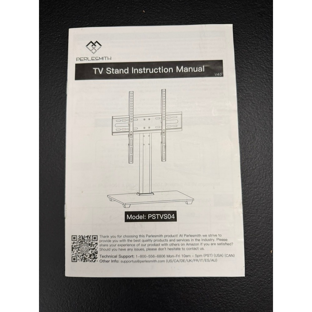Perlesmith PSTVS04 Universal TV Stand Tabletop Mount Black VESA (Parts Only)